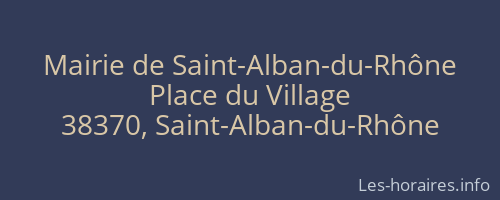 Mairie de Saint-Alban-du-Rhône