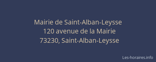 Mairie de Saint-Alban-Leysse