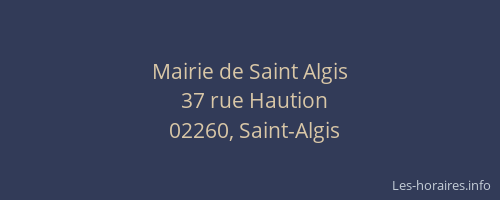 Mairie de Saint Algis
