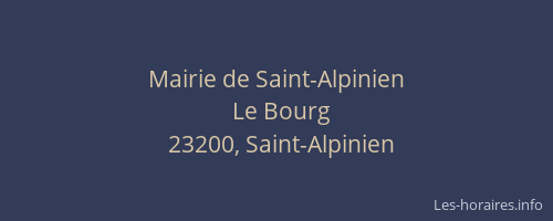 Mairie de Saint-Alpinien