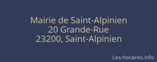 Mairie de Saint-Alpinien