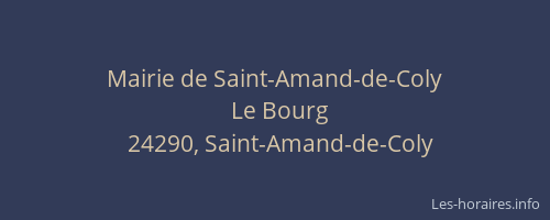 Mairie de Saint-Amand-de-Coly