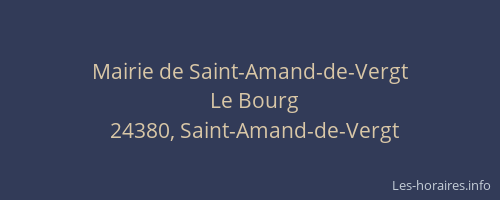 Mairie de Saint-Amand-de-Vergt