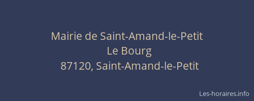 Mairie de Saint-Amand-le-Petit