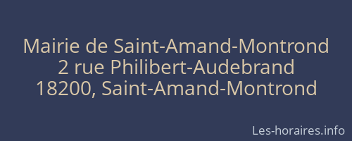 Mairie de Saint-Amand-Montrond