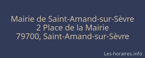 Mairie de Saint-Amand-sur-Sèvre
