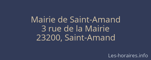 Mairie de Saint-Amand