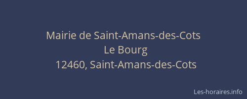 Mairie de Saint-Amans-des-Cots