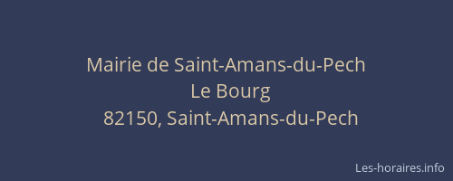 Mairie de Saint-Amans-du-Pech