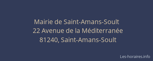 Mairie de Saint-Amans-Soult