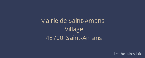 Mairie de Saint-Amans