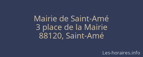 Mairie de Saint-Amé