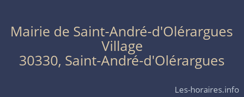 Mairie de Saint-André-d'Olérargues