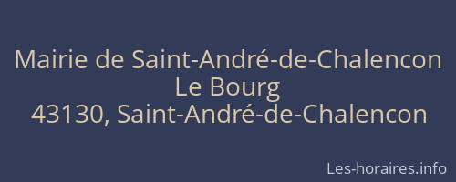 Mairie de Saint-André-de-Chalencon