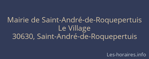 Mairie de Saint-André-de-Roquepertuis