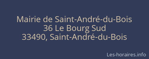 Mairie de Saint-André-du-Bois
