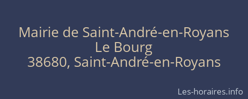 Mairie de Saint-André-en-Royans