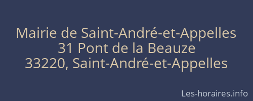 Mairie de Saint-André-et-Appelles