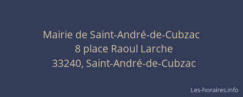 Mairie de Saint-Andr&eacute;-de-Cubzac