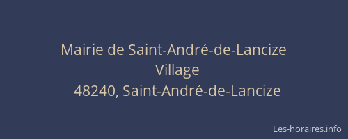 Mairie de Saint-André-de-Lancize