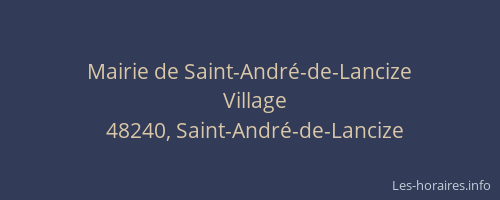 Mairie de Saint-Andr&eacute;-de-Lancize
