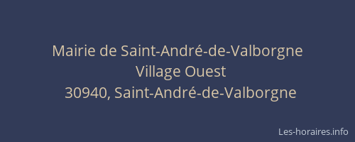 Mairie de Saint-Andr&eacute;-de-Valborgne