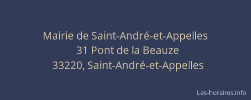 Mairie de Saint-Andr&eacute;-et-Appelles