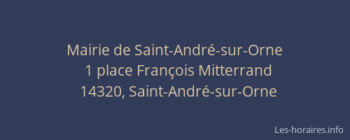 Mairie de Saint-Andr&eacute;-sur-Orne