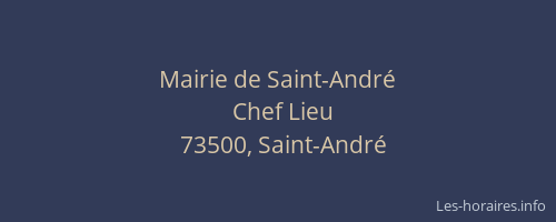 Mairie de Saint-Andr&eacute;