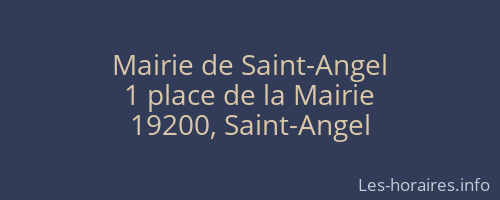 Mairie de Saint-Angel