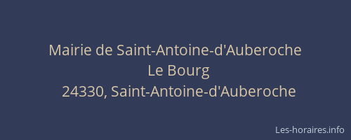 Mairie de Saint-Antoine-d'Auberoche