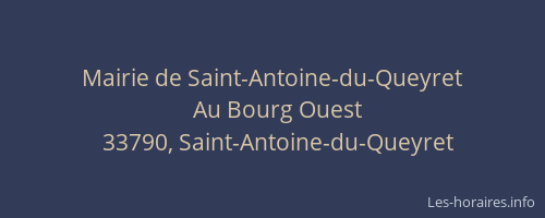 Mairie de Saint-Antoine-du-Queyret