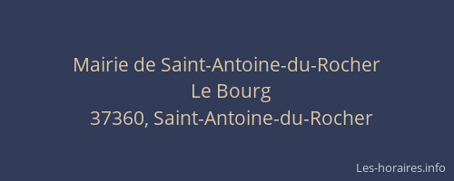Mairie de Saint-Antoine-du-Rocher