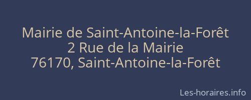 Mairie de Saint-Antoine-la-Forêt