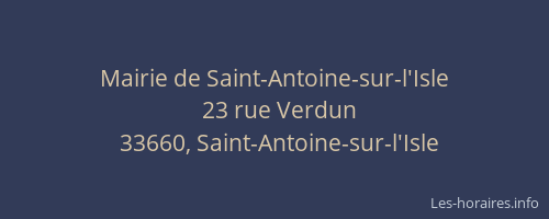 Mairie de Saint-Antoine-sur-l'Isle