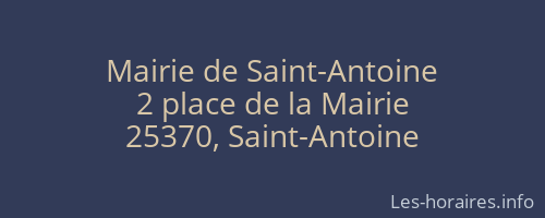 Mairie de Saint-Antoine