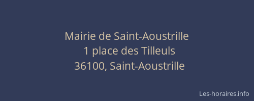 Mairie de Saint-Aoustrille