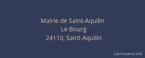 Mairie de Saint-Aquilin