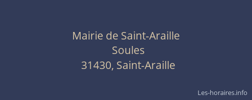 Mairie de Saint-Araille