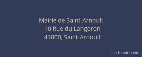 Mairie de Saint-Arnoult