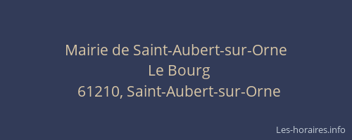 Mairie de Saint-Aubert-sur-Orne