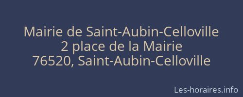 Mairie de Saint-Aubin-Celloville
