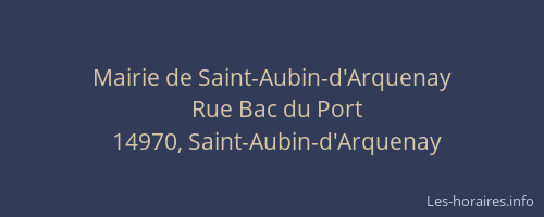 Mairie de Saint-Aubin-d'Arquenay