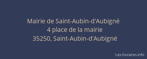 Mairie de Saint-Aubin-d'Aubigné
