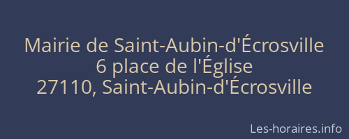 Mairie de Saint-Aubin-d'Écrosville