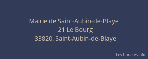 Mairie de Saint-Aubin-de-Blaye