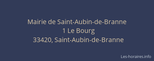 Mairie de Saint-Aubin-de-Branne