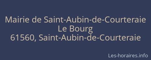 Mairie de Saint-Aubin-de-Courteraie