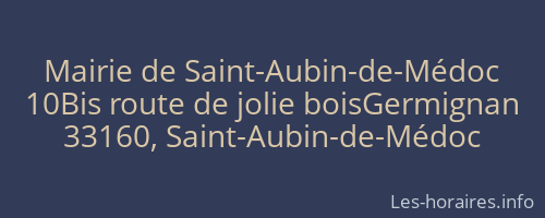 Mairie de Saint-Aubin-de-Médoc