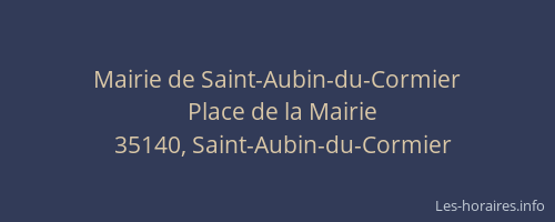 Mairie de Saint-Aubin-du-Cormier